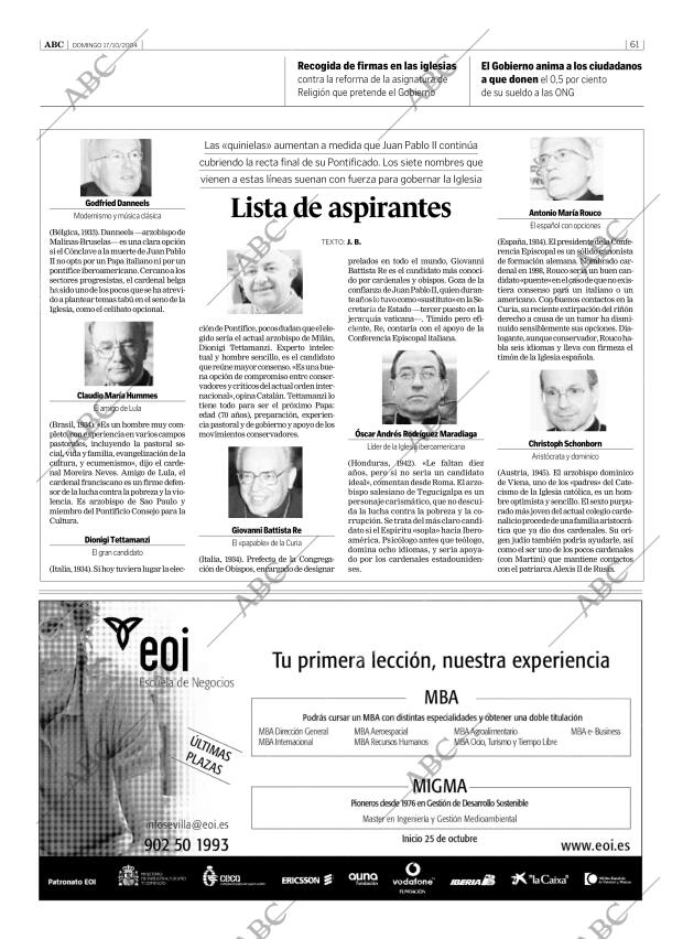 ABC SEVILLA 17-10-2004 página 61