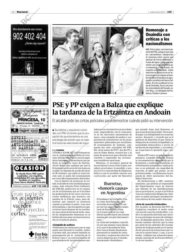 ABC MADRID 18-10-2004 página 14
