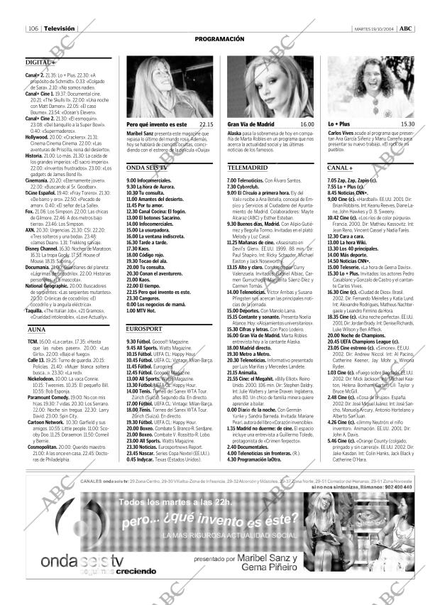 ABC MADRID 19-10-2004 página 106