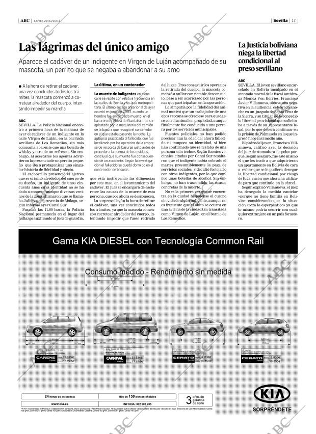ABC SEVILLA 21-10-2004 página 17