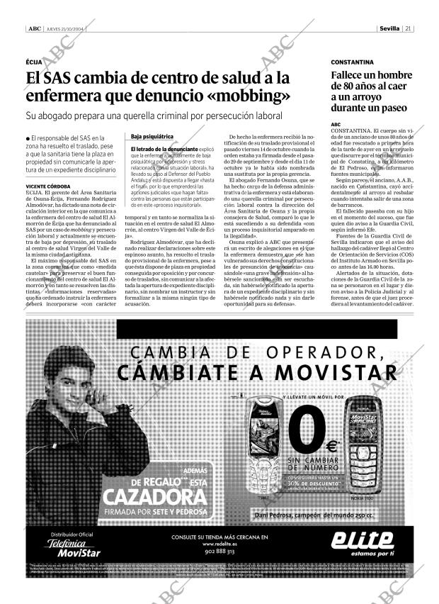 ABC SEVILLA 21-10-2004 página 21