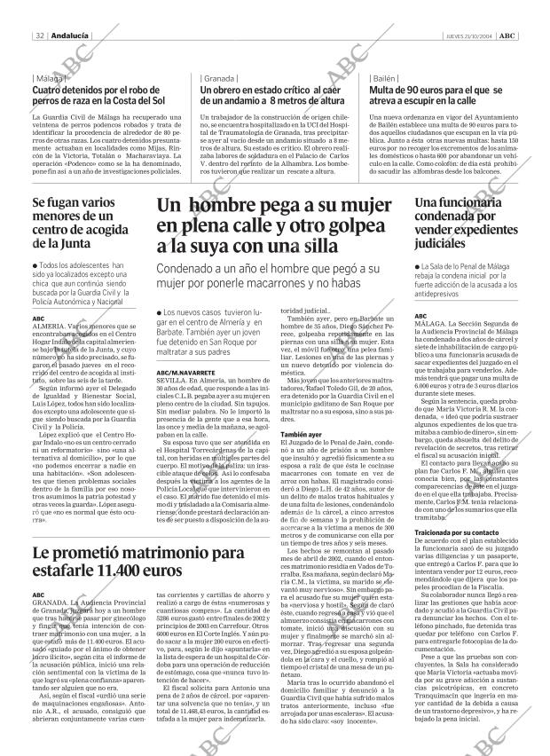 ABC SEVILLA 21-10-2004 página 32