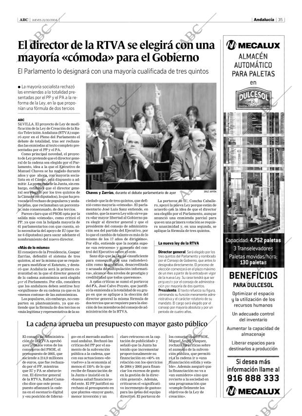 ABC SEVILLA 21-10-2004 página 35