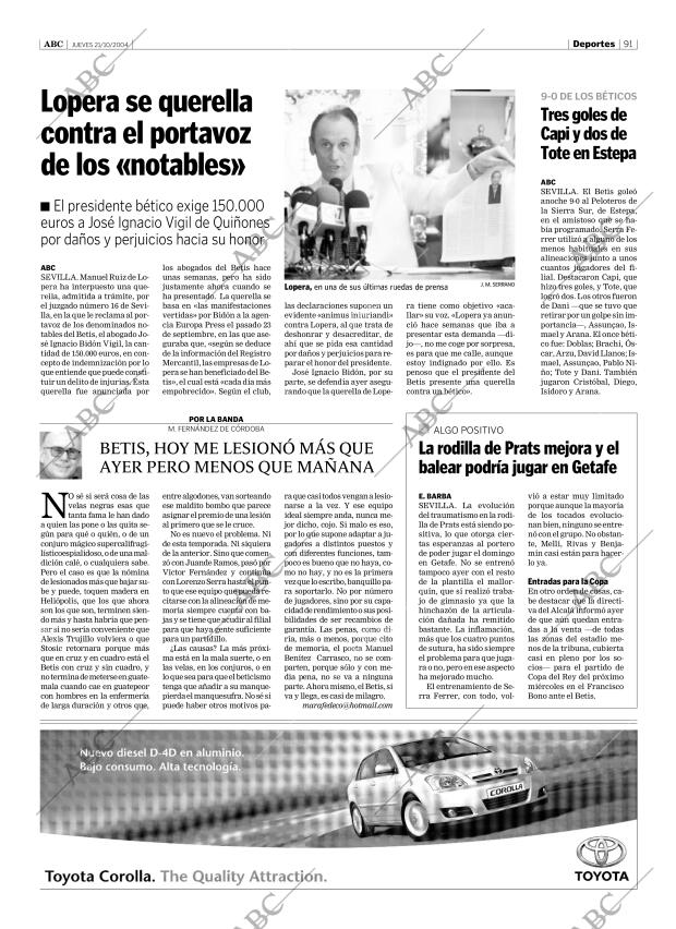 ABC SEVILLA 21-10-2004 página 91