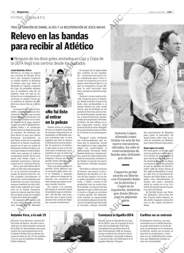ABC SEVILLA 21-10-2004 página 92