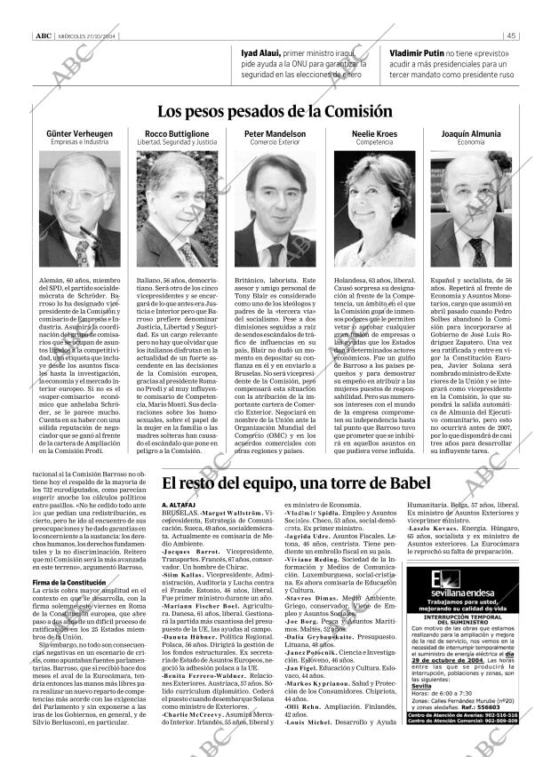 ABC SEVILLA 27-10-2004 página 45