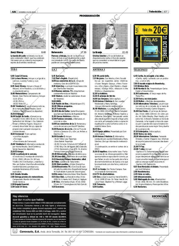 ABC CORDOBA 31-10-2004 página 107