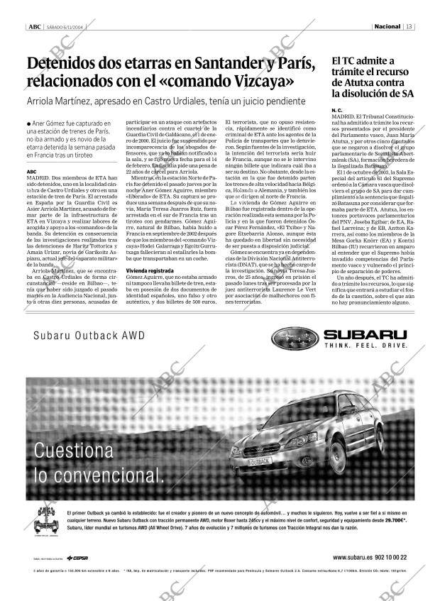 ABC MADRID 06-11-2004 página 13