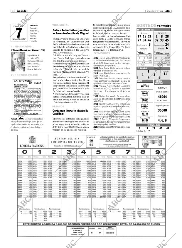 ABC MADRID 07-11-2004 página 54