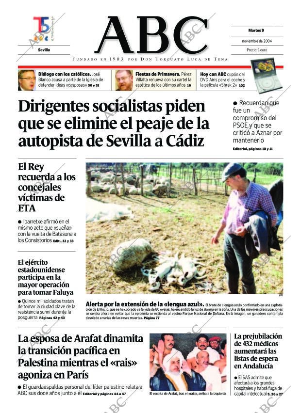 ABC SEVILLA 09-11-2004 página 1