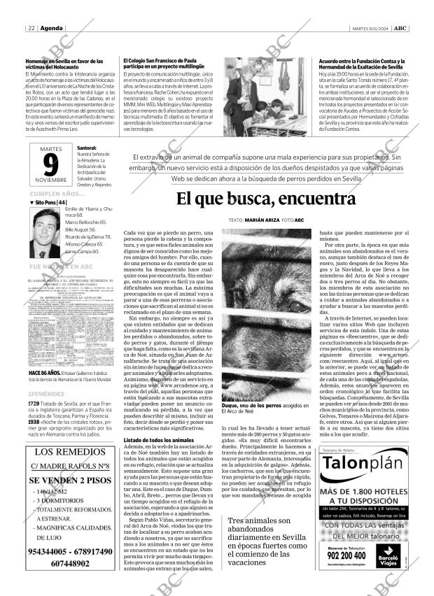 ABC SEVILLA 09-11-2004 página 22