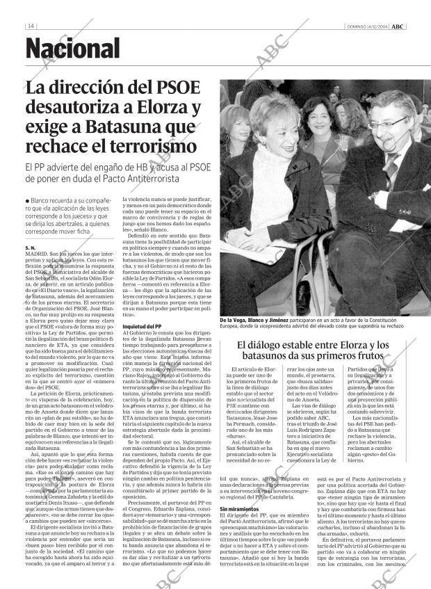 ABC MADRID 14-11-2004 página 14