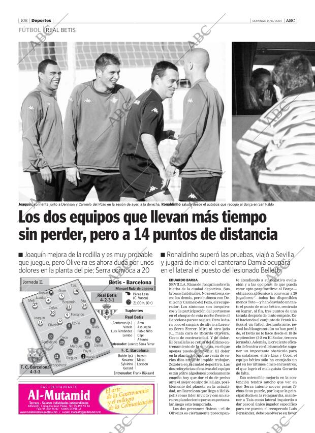 ABC SEVILLA 14-11-2004 página 108