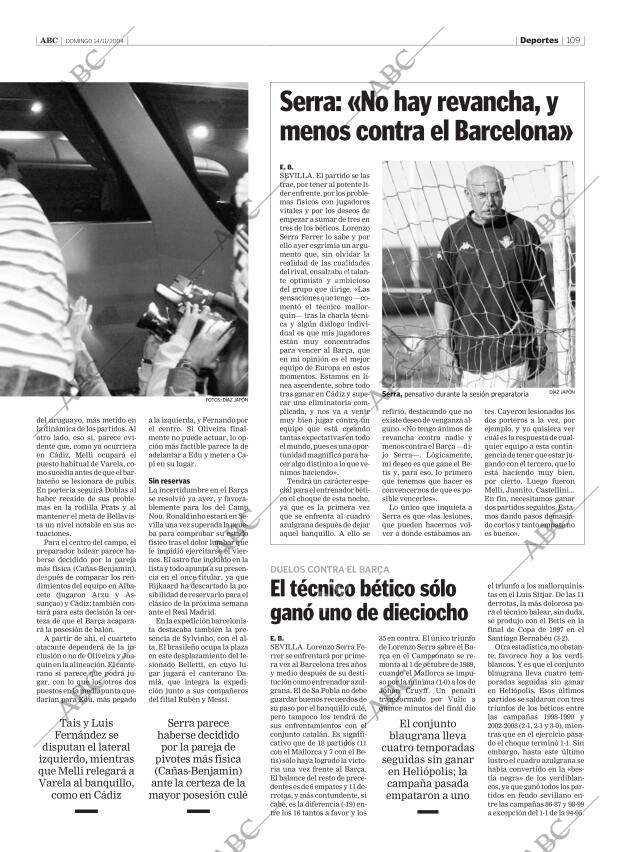ABC SEVILLA 14-11-2004 página 109