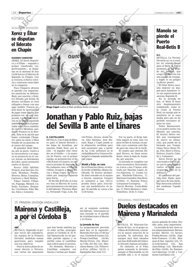 ABC SEVILLA 14-11-2004 página 114