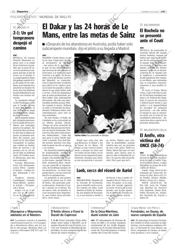 ABC SEVILLA 14-11-2004 página 116