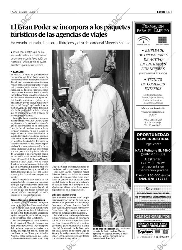 ABC SEVILLA 14-11-2004 página 23