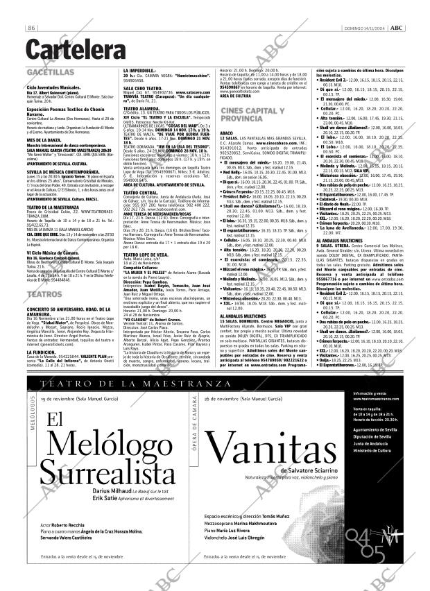 ABC SEVILLA 14-11-2004 página 86