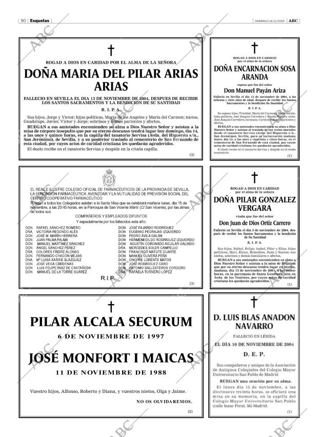 ABC SEVILLA 14-11-2004 página 90