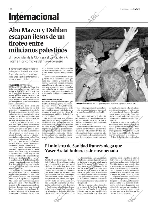 ABC MADRID 15-11-2004 página 22