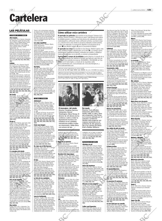ABC MADRID 15-11-2004 página 64