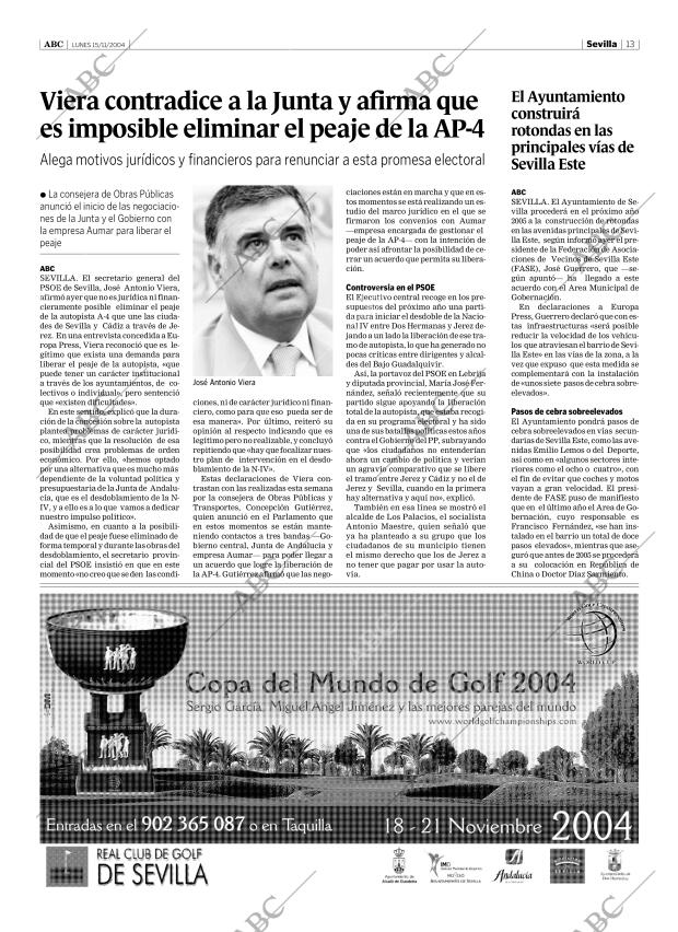 ABC SEVILLA 15-11-2004 página 13