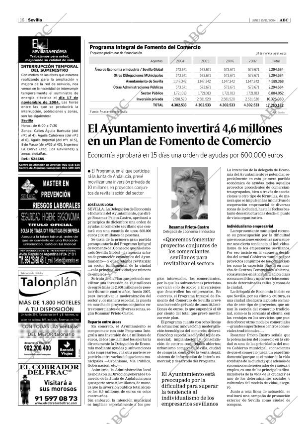 ABC SEVILLA 15-11-2004 página 16