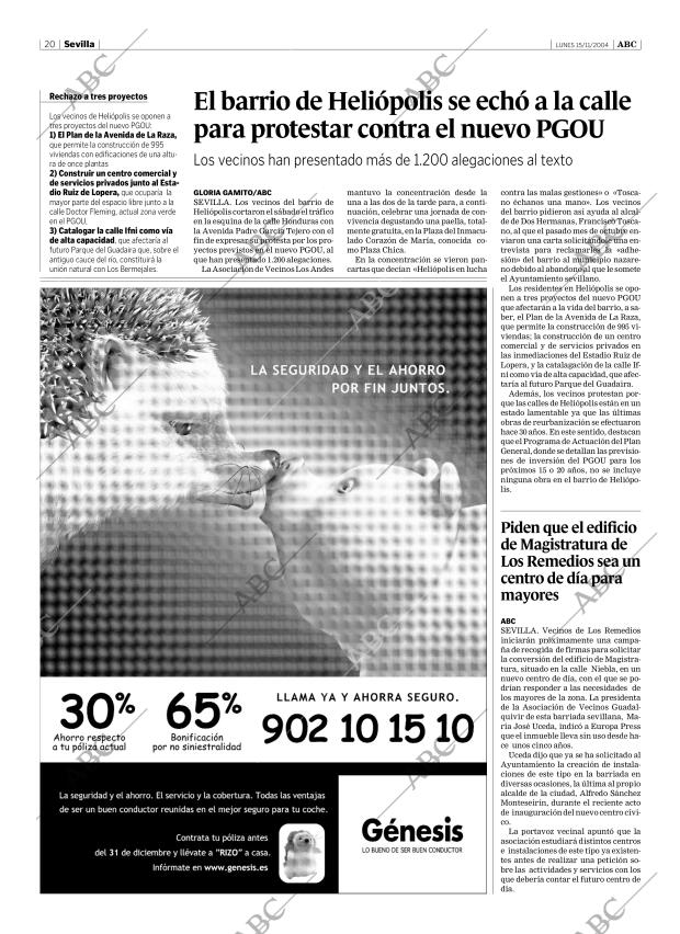 ABC SEVILLA 15-11-2004 página 20