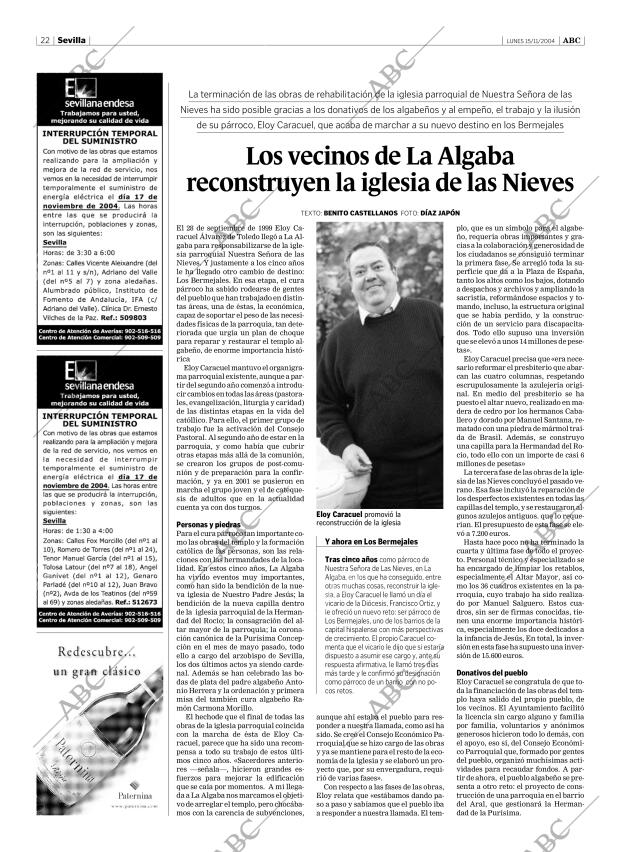 ABC SEVILLA 15-11-2004 página 22
