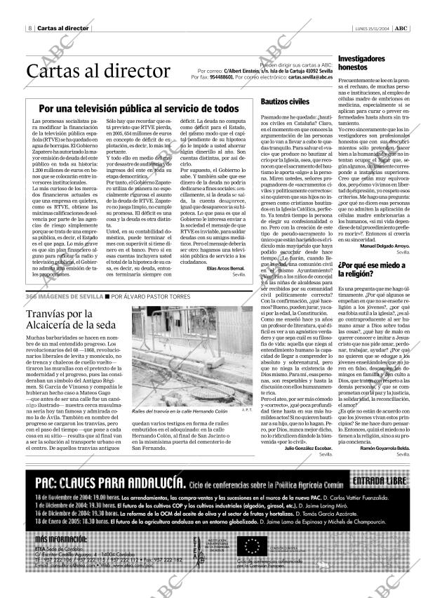 ABC SEVILLA 15-11-2004 página 8