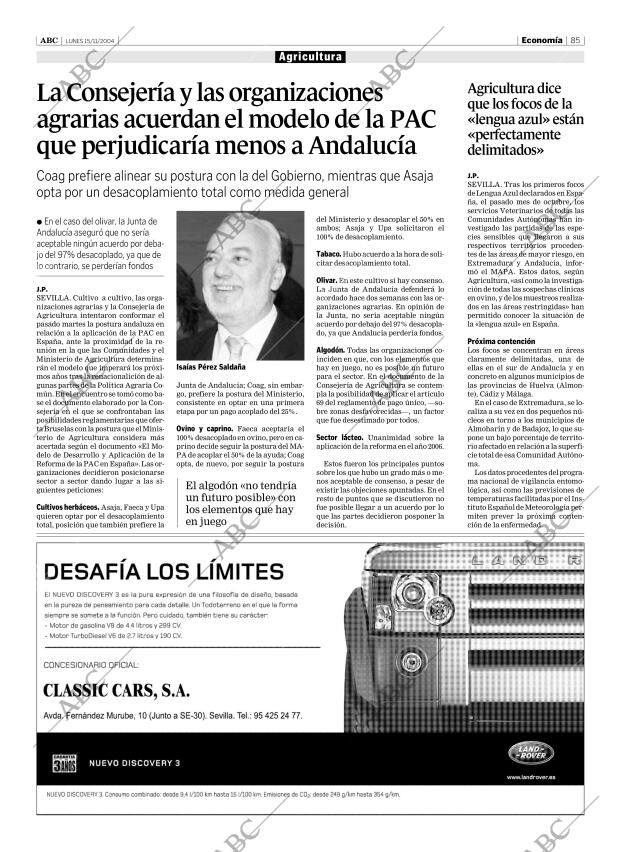 ABC SEVILLA 15-11-2004 página 85