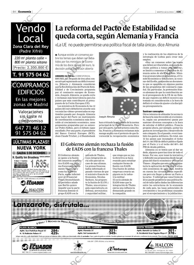 ABC MADRID 16-11-2004 página 84