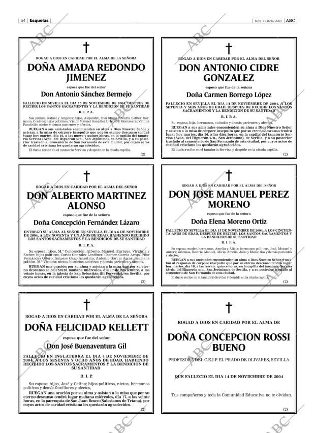 ABC SEVILLA 16-11-2004 página 64