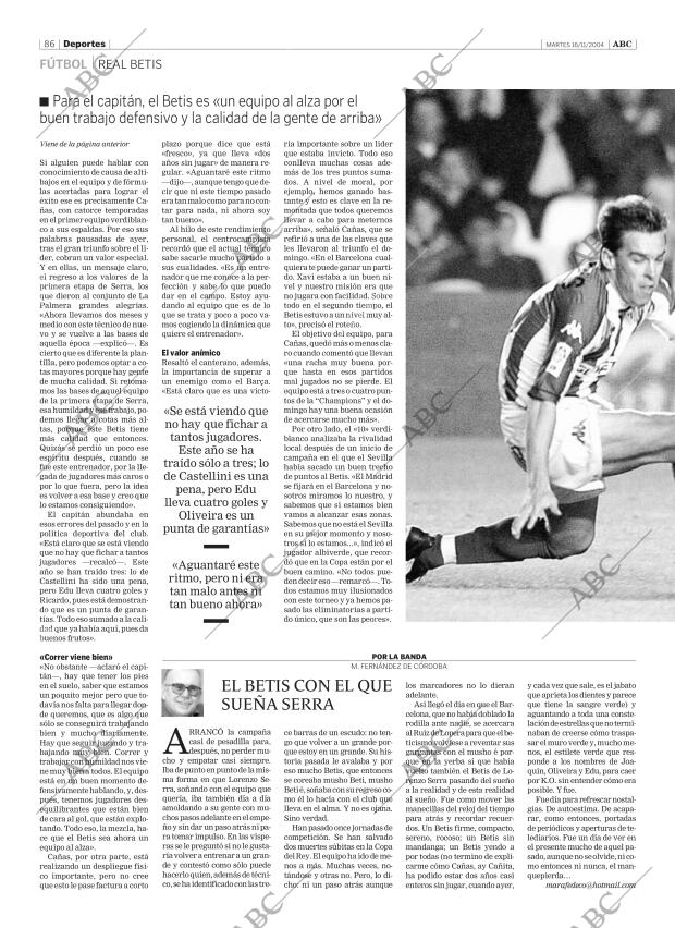 ABC SEVILLA 16-11-2004 página 86
