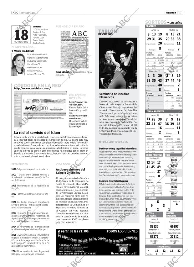 ABC CORDOBA 18-11-2004 página 47