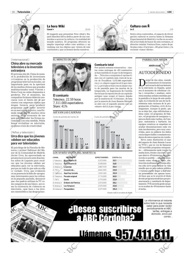 ABC CORDOBA 18-11-2004 página 96