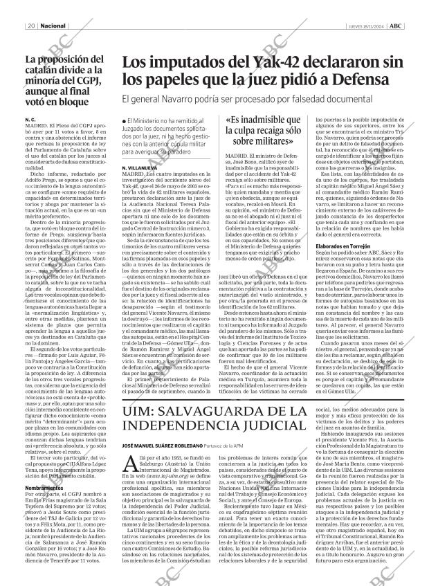 ABC MADRID 18-11-2004 página 20