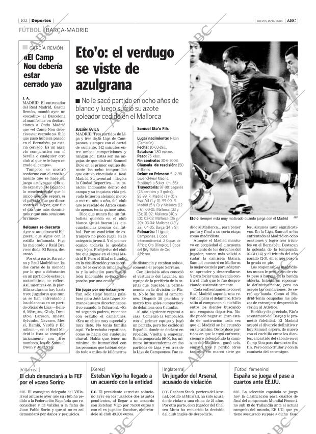 ABC SEVILLA 18-11-2004 página 102
