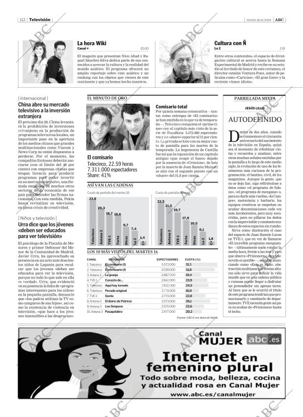 ABC SEVILLA 18-11-2004 página 112