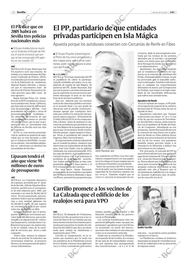 ABC SEVILLA 18-11-2004 página 12
