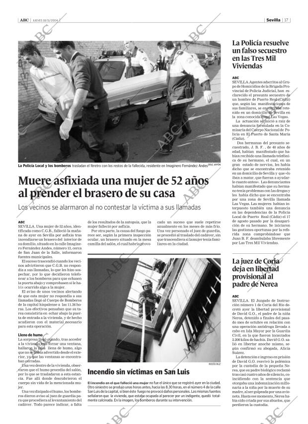 ABC SEVILLA 18-11-2004 página 17