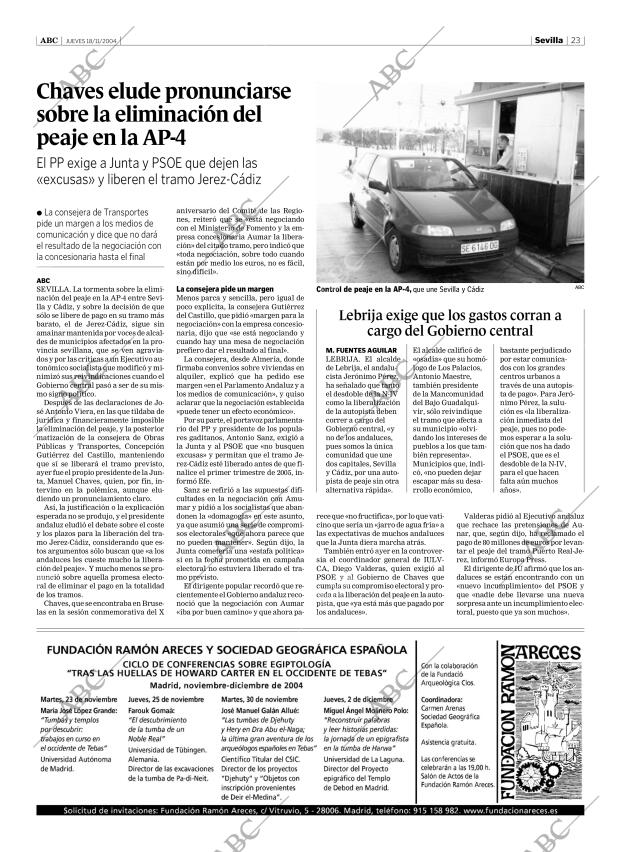 ABC SEVILLA 18-11-2004 página 23