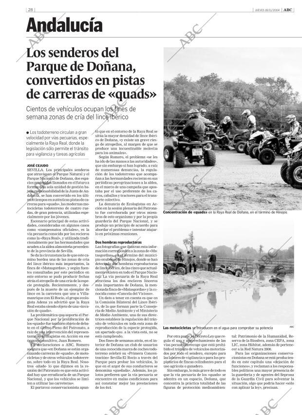 ABC SEVILLA 18-11-2004 página 28