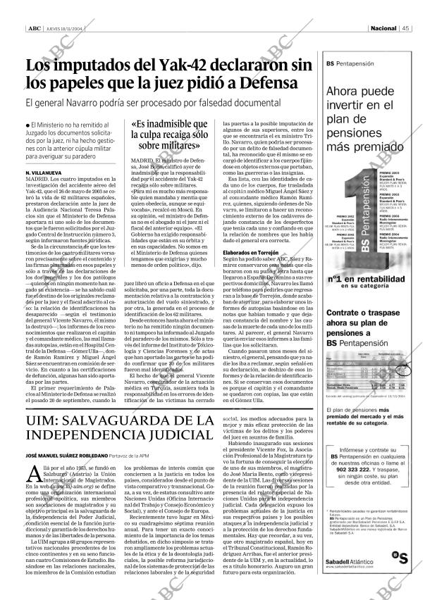ABC SEVILLA 18-11-2004 página 45