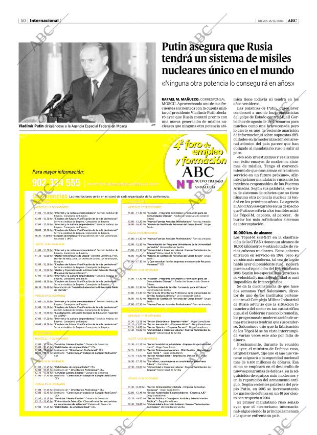 ABC SEVILLA 18-11-2004 página 50