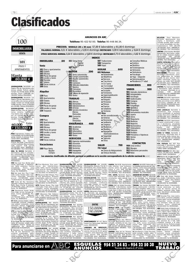 ABC SEVILLA 18-11-2004 página 78