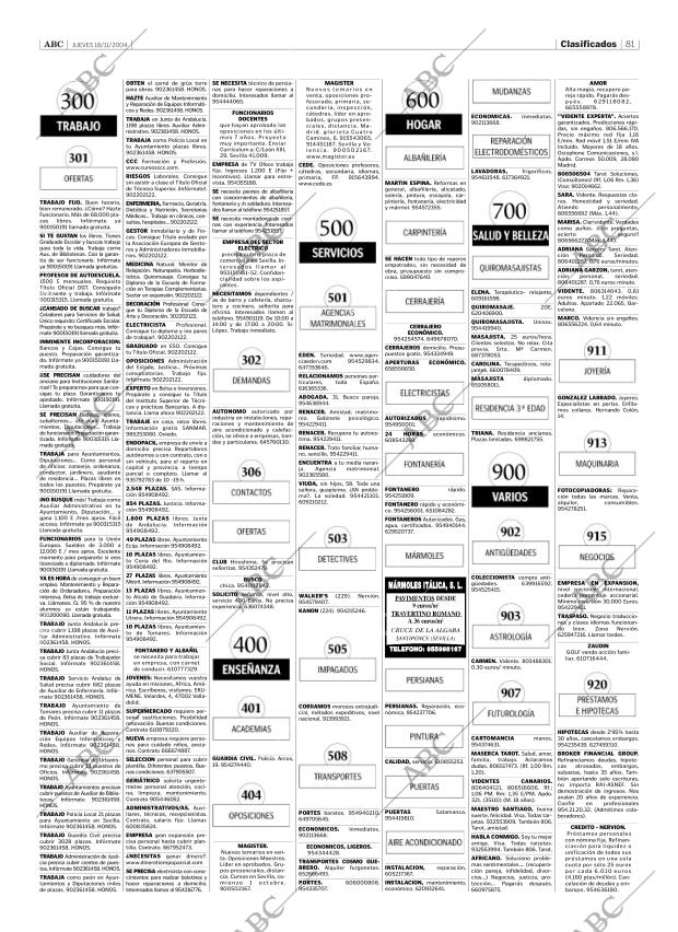 ABC SEVILLA 18-11-2004 página 81