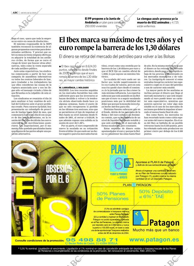 ABC SEVILLA 18-11-2004 página 85