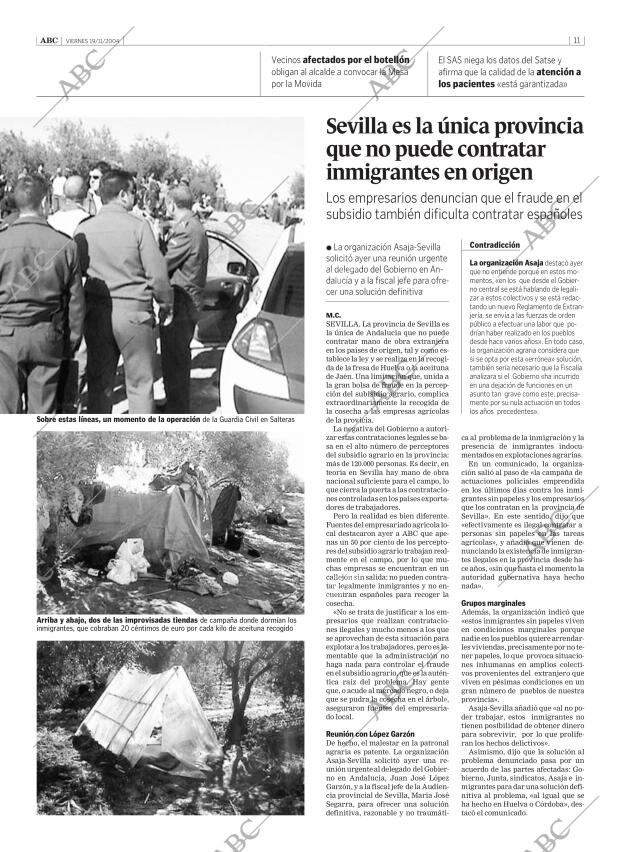 ABC SEVILLA 19-11-2004 página 11