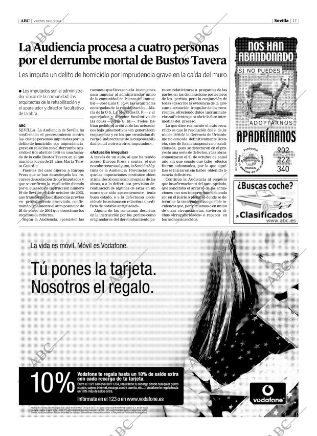 ABC SEVILLA 19-11-2004 página 17